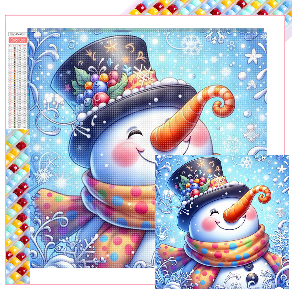 Diamond Painting - Full Square - Christmas snowman (30*30CM)