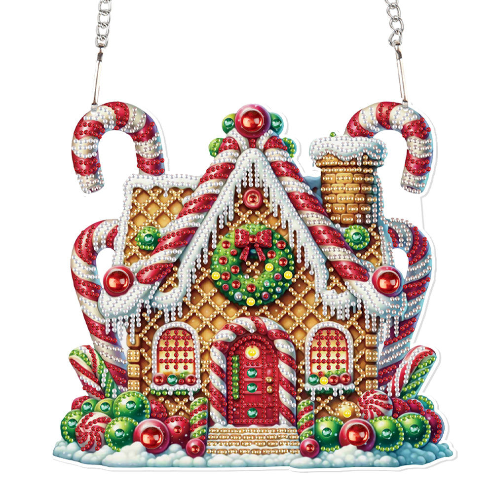 Acrylic Special Shaped Christmas Diamond Painting Hanging Decorations Home Decor