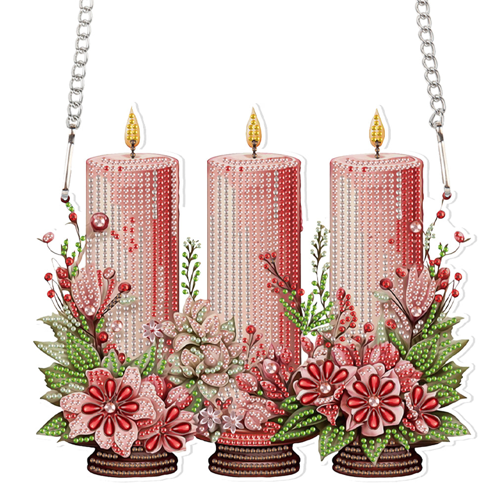 Acrylic Special Shaped Christmas Diamond Painting Hanging Decorations Home Decor