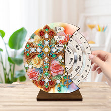 Load image into Gallery viewer, Wooden Special Shaped DIY Diamond Painting Moon Perpetual Calendar for Beginners
