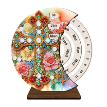 Load image into Gallery viewer, Wooden Special Shaped DIY Diamond Painting Moon Perpetual Calendar for Beginners
