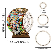 Load image into Gallery viewer, Wooden Special Shaped DIY Diamond Painting Moon Perpetual Calendar for Beginners
