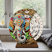Load image into Gallery viewer, Wooden Special Shaped DIY Diamond Painting Moon Perpetual Calendar for Beginners
