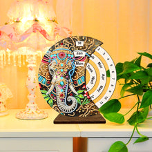Load image into Gallery viewer, Wooden Special Shaped DIY Diamond Painting Moon Perpetual Calendar for Beginners
