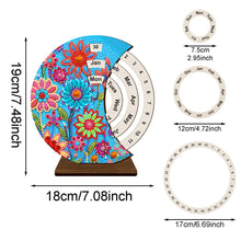 Load image into Gallery viewer, Wooden Special Shaped DIY Diamond Painting Moon Perpetual Calendar for Beginners
