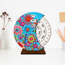 Load image into Gallery viewer, Wooden Special Shaped DIY Diamond Painting Moon Perpetual Calendar for Beginners
