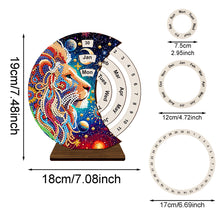 Load image into Gallery viewer, Wooden Special Shaped DIY Diamond Painting Moon Perpetual Calendar for Beginners
