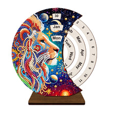 Load image into Gallery viewer, Wooden Special Shaped DIY Diamond Painting Moon Perpetual Calendar for Beginners
