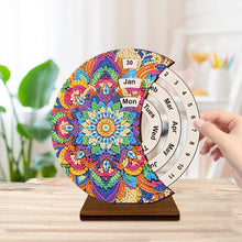 Load image into Gallery viewer, Wooden Special Shaped DIY Diamond Painting Moon Perpetual Calendar for Beginners
