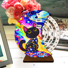 Load image into Gallery viewer, Wooden Special Shaped DIY Diamond Painting Moon Perpetual Calendar for Beginners
