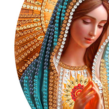 Load image into Gallery viewer, Wooden Special Shaped DIY Diamond Painting Moon Perpetual Calendar for Beginners
