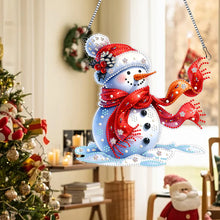 Load image into Gallery viewer, Acrylic Special Shaped Christmas Snowman 5D DIY Diamond Art Hanging Decorations
