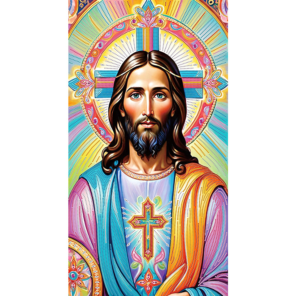 Diamond Painting - Partial Special Shaped - Our Lady of Jesus religion (40*70CM)