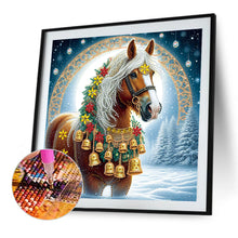 Load image into Gallery viewer, Diamond Painting - Partial Special Shaped - Christmas horse (40*40CM)
