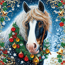 Load image into Gallery viewer, Diamond Painting - Partial Special Shaped - Christmas horse (40*40CM)
