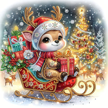 Load image into Gallery viewer, Diamond Painting - Partial Special Shaped - Christmas deer (30*30CM)
