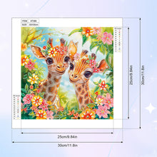 Load image into Gallery viewer, Diamond Painting - Partial Special Shaped - Funny giraffe (30*30CM)
