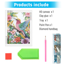Load image into Gallery viewer, Diamond Painting - Partial Special Shaped - Flower hummingbird (30*40CM)
