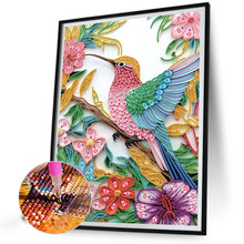Load image into Gallery viewer, Diamond Painting - Partial Special Shaped - Flower hummingbird (30*40CM)
