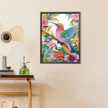 Load image into Gallery viewer, Diamond Painting - Partial Special Shaped - Flower hummingbird (30*40CM)
