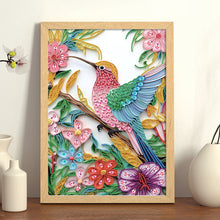 Load image into Gallery viewer, Diamond Painting - Partial Special Shaped - Flower hummingbird (30*40CM)
