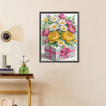 Load image into Gallery viewer, Diamond Painting - Partial Special Shaped - Flower gift box (30*40CM)
