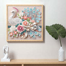 Load image into Gallery viewer, Diamond Painting - Partial Special Shaped - Peacock (30*30CM)
