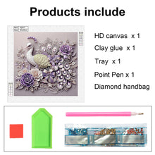 Load image into Gallery viewer, Diamond Painting - Partial Special Shaped - Peacock (30*30CM)

