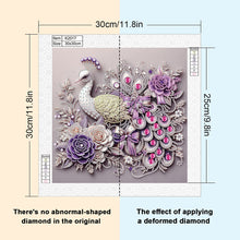 Load image into Gallery viewer, Diamond Painting - Partial Special Shaped - Peacock (30*30CM)
