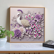 Load image into Gallery viewer, Diamond Painting - Partial Special Shaped - Peacock (30*30CM)
