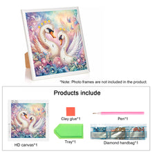 Load image into Gallery viewer, Diamond Painting - Partial Special Shaped - Swan (30*30CM)
