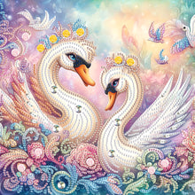 Load image into Gallery viewer, Diamond Painting - Partial Special Shaped - Swan (30*30CM)
