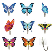 Load image into Gallery viewer, 8Pcs Diamond Painting Hooks Butterfly Diamond Art Craft Wall Hooks Home Decor

