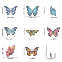 Load image into Gallery viewer, 8Pcs Diamond Painting Hooks Butterfly Diamond Art Craft Wall Hooks Home Decor
