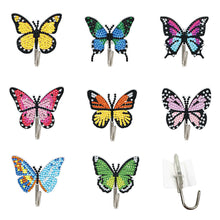 Load image into Gallery viewer, 8Pcs Diamond Painting Hooks Butterfly Diamond Art Craft Wall Hooks Home Decor
