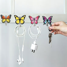 Load image into Gallery viewer, 8Pcs Diamond Painting Hooks Butterfly Diamond Art Craft Wall Hooks Home Decor
