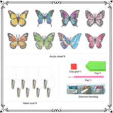 Load image into Gallery viewer, 8Pcs Diamond Painting Hooks Butterfly Diamond Art Craft Wall Hooks Home Decor
