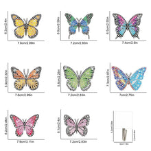 Load image into Gallery viewer, 8Pcs Diamond Painting Hooks Butterfly Diamond Art Craft Wall Hooks Home Decor
