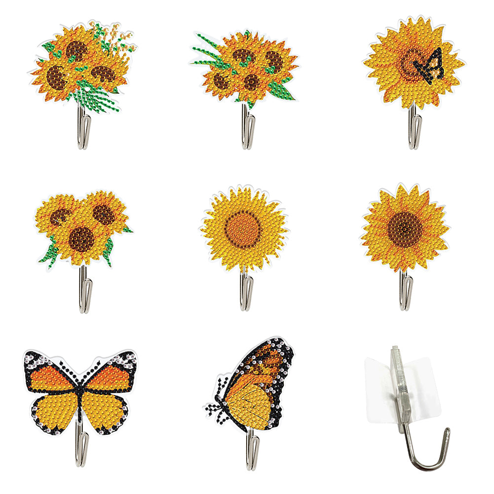 8Pcs Diamond Painting Hooks Butterfly Diamond Art Craft Wall Hooks Home Decor
