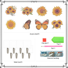 Load image into Gallery viewer, 8Pcs Diamond Painting Hooks Butterfly Diamond Art Craft Wall Hooks Home Decor
