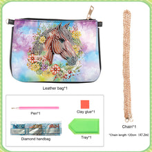 Load image into Gallery viewer, Colorful Pattern Diamond Painting Coin Chain Purse 5D Diamond Handmade Chain Bag
