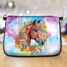 Load image into Gallery viewer, Colorful Pattern Diamond Painting Coin Chain Purse 5D Diamond Handmade Chain Bag
