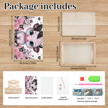 Load image into Gallery viewer, Wooden Cute Cartoon Diamond Painting Tray Art Craft with Handle for Home Decor
