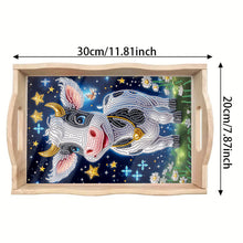 Load image into Gallery viewer, Wooden Cute Cartoon Diamond Painting Tray Art Craft with Handle for Home Decor
