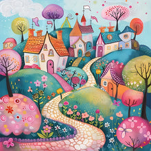 Load image into Gallery viewer, Diamond Painting - Full Round - Colorful cartoon house (30*30CM)
