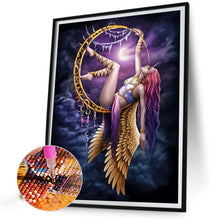 Load image into Gallery viewer, AB Diamond Painting - Full Round - Girl on dream catcher (40*50CM)
