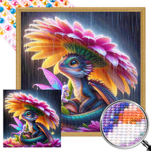 Load image into Gallery viewer, AB Diamond Painting - Full Round - Dragon and elf under flower umbrella (40*40CM)
