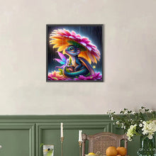 Load image into Gallery viewer, AB Diamond Painting - Full Round - Dragon and elf under flower umbrella (40*40CM)
