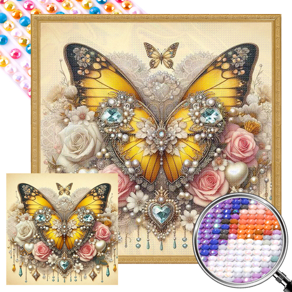 AB Diamond Painting - Full Round - Butterfly (30*30CM)