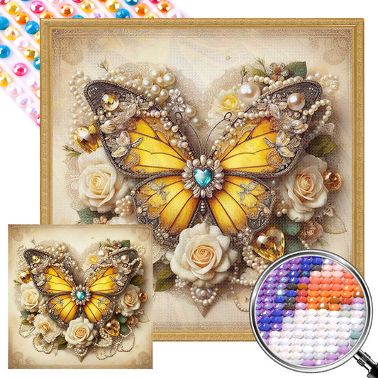 AB Diamond Painting - Full Round - Butterfly (30*30CM)